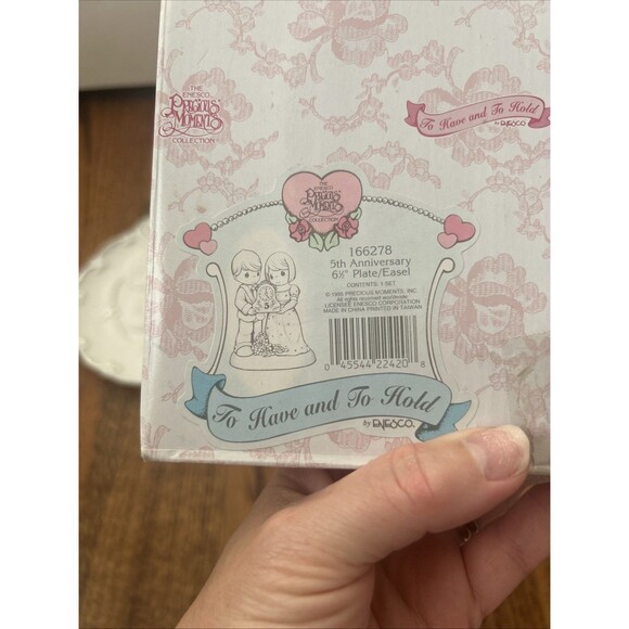 Precious Moments 5th Anniversary Plate 1995 Happy 5th Anniversary - Picture 4 of 4